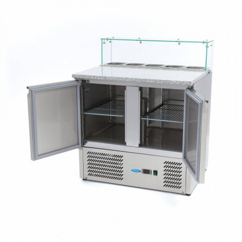 MAXIMA TABLE GLASS 2 pizza pult s 2 vrata