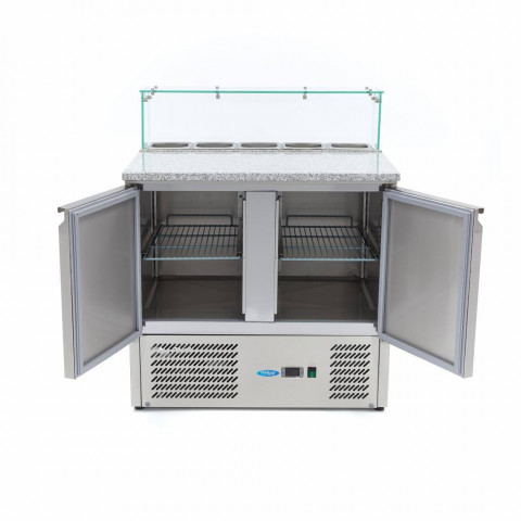 MAXIMA TABLE GLASS 2 pizza pult s 2 vrata