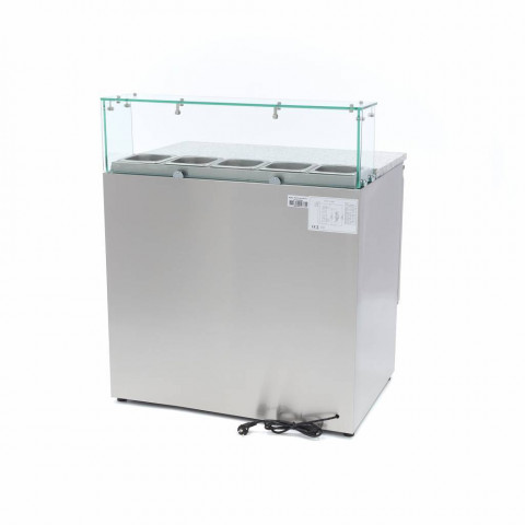MAXIMA TABLE GLASS 2 pizza pult s 2 vrata
