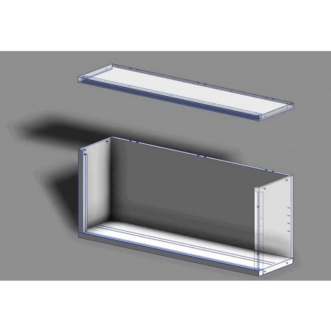 GAMMO inox zidni ormar - otvoreni - 1000x400x670mm
